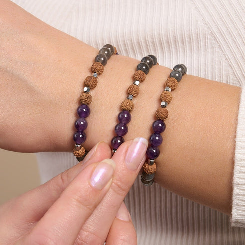Shaolin Monk | Gemstone Rudraksha |  Mala Bracelet